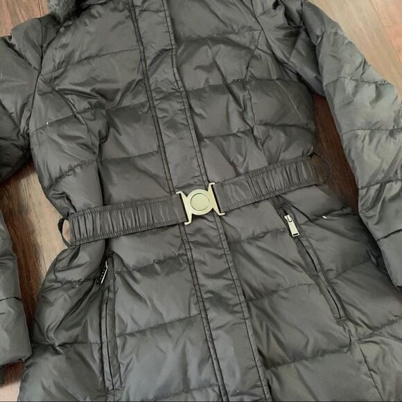 DKNY Quilted Puffer Parka Coat Jacket Down Feather - Picture 2 of 9